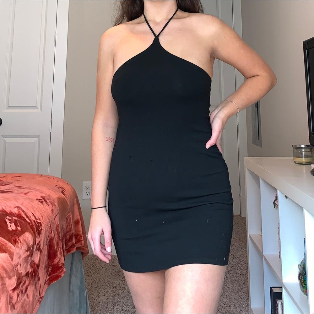 Brandy Melville Black Halter Dress